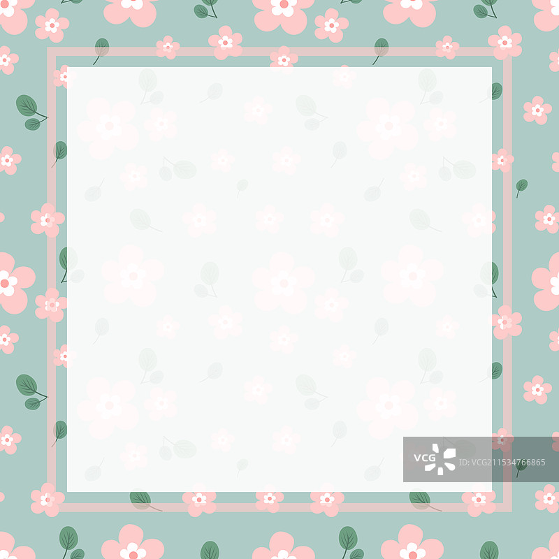 可爱花朵的无缝图案图片素材