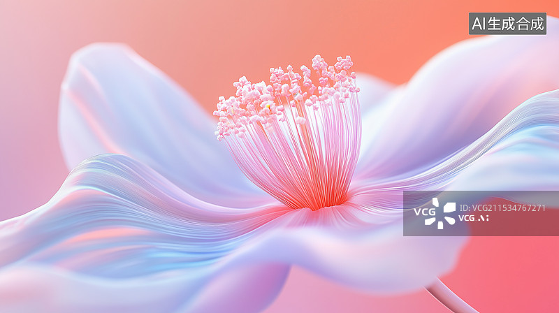 【AI数字艺术】一朵木棉花绽放特写图片素材