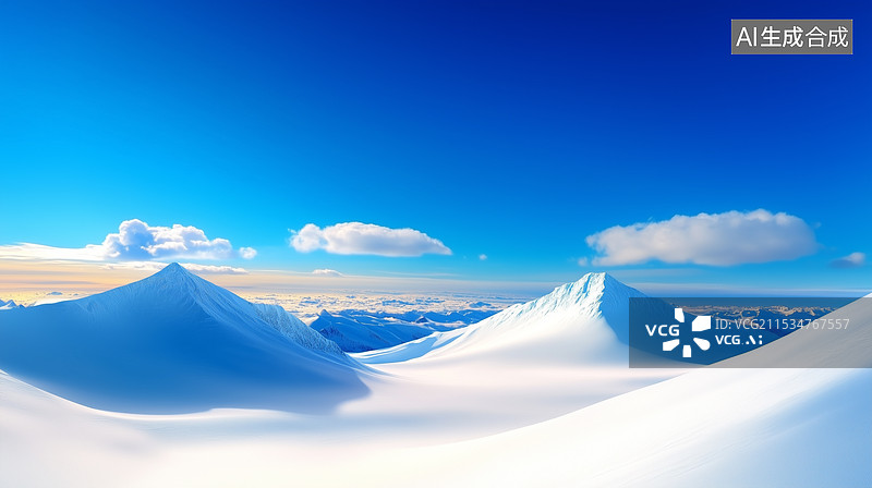 【AI数字艺术】极地雪地冰川风景图片素材