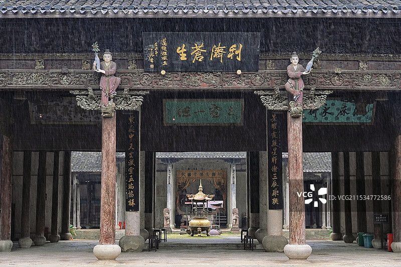 浙江绍兴诸暨枫桥古镇枫桥大庙图片素材