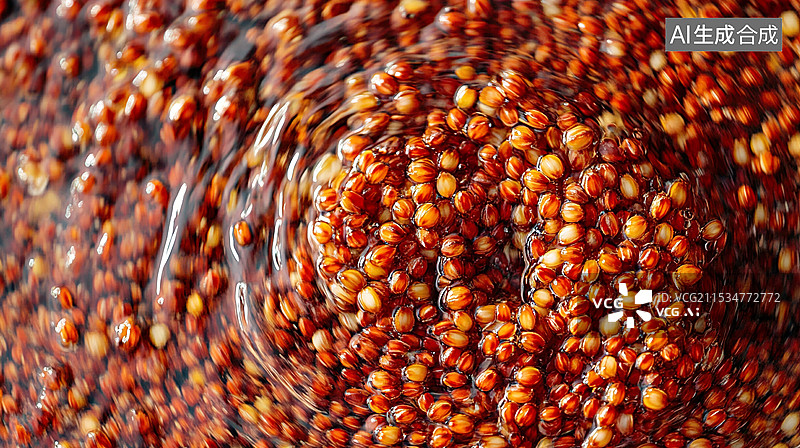 【AI数字艺术】红高粱水泡发酵酿酒图片素材