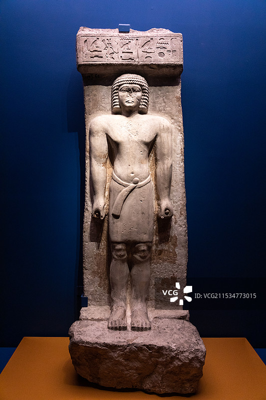 上海博物馆埃及文物展军队指挥官像 埃及马特鲁省博物馆藏图片素材