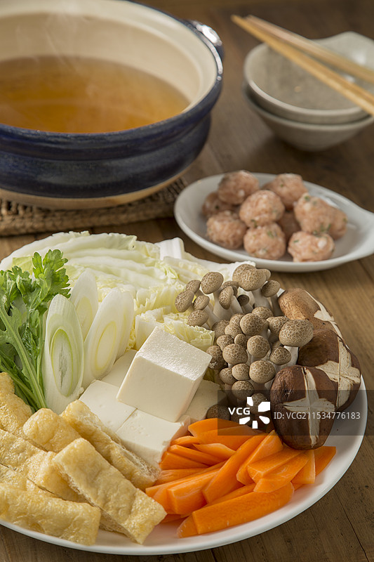 ちゃんこ鍋的食材图片素材