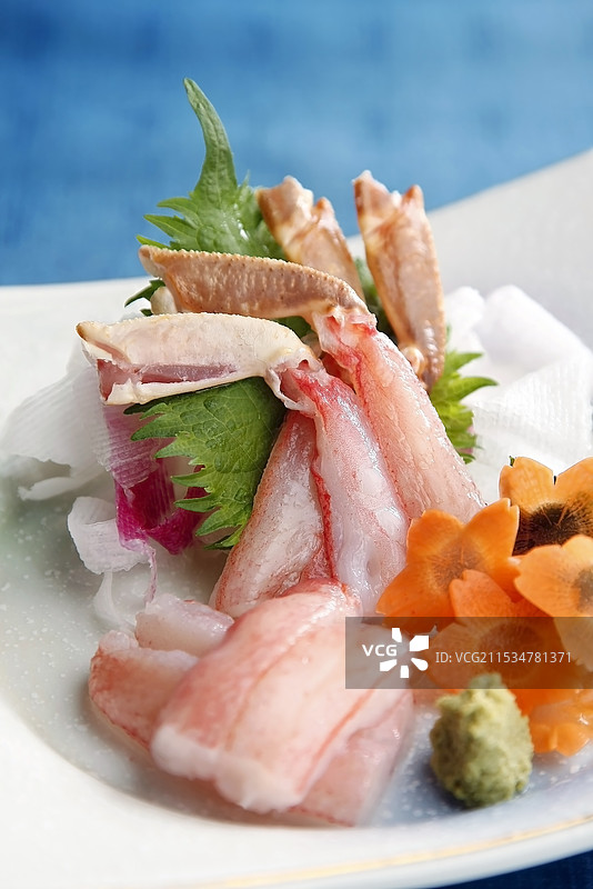 活雪蟹刺身图片素材