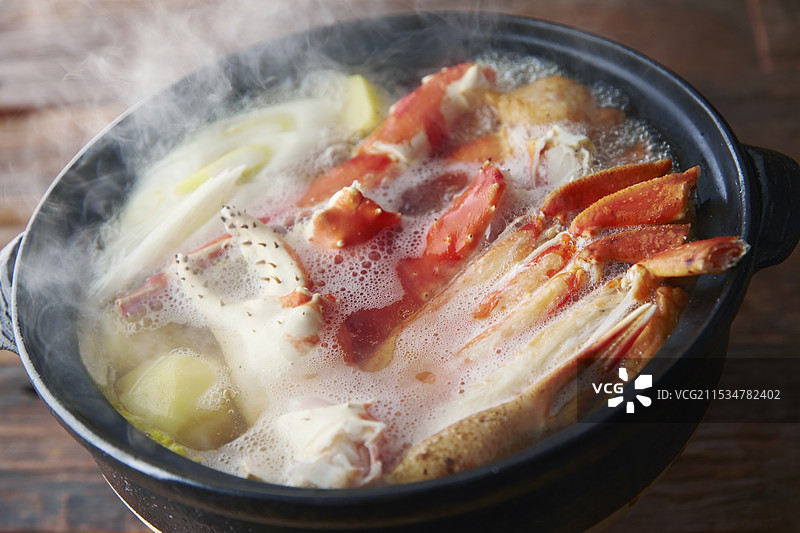 塔拉巴蟹和雪蟹火锅图片素材