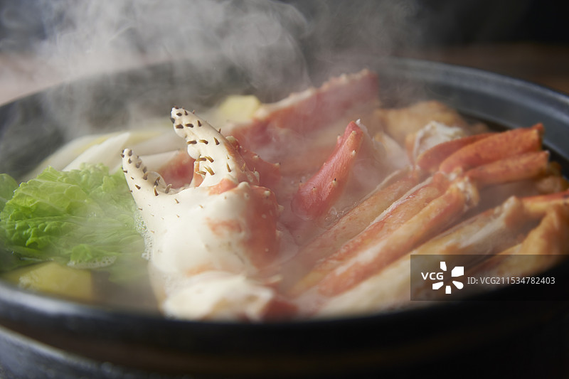 塔拉巴蟹和雪蟹火锅（特写）图片素材