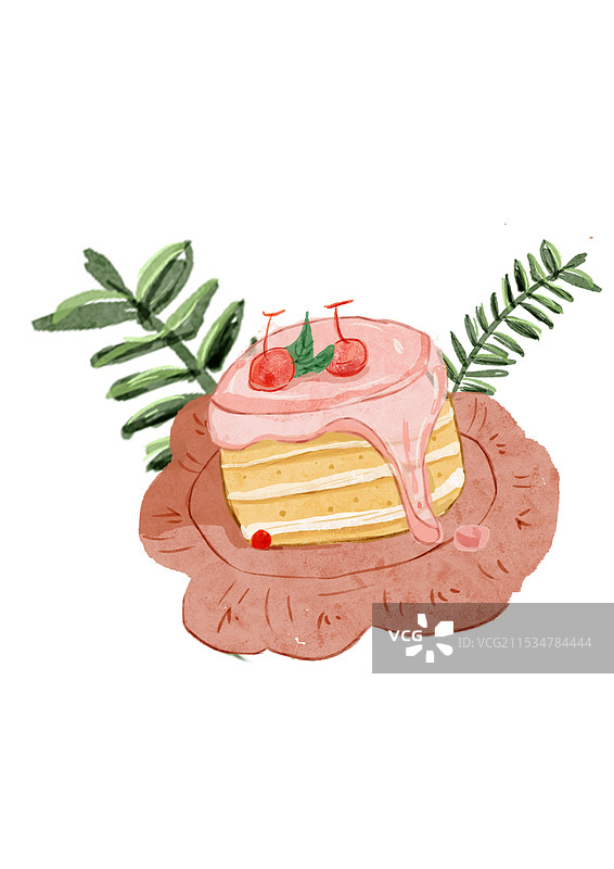 水彩复古信笺图片素材