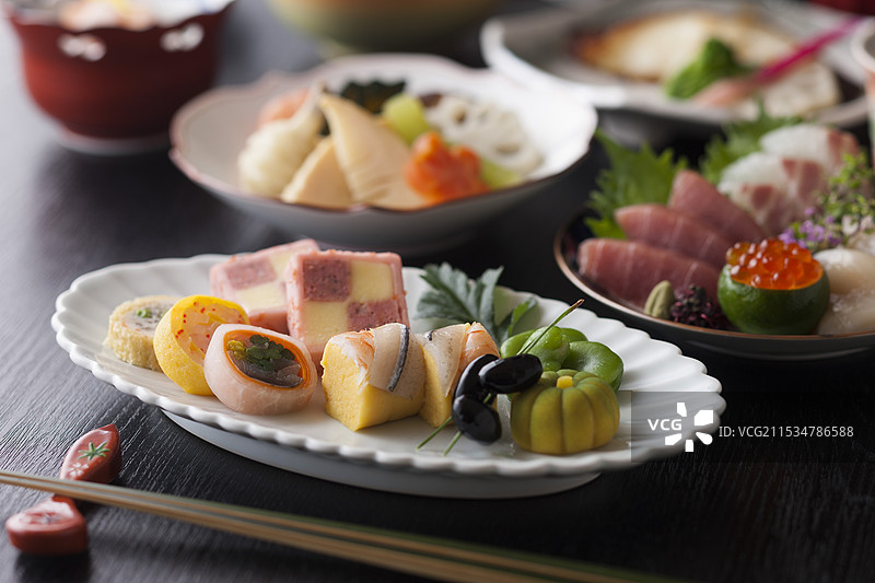 怀石料理的开胃菜图片素材