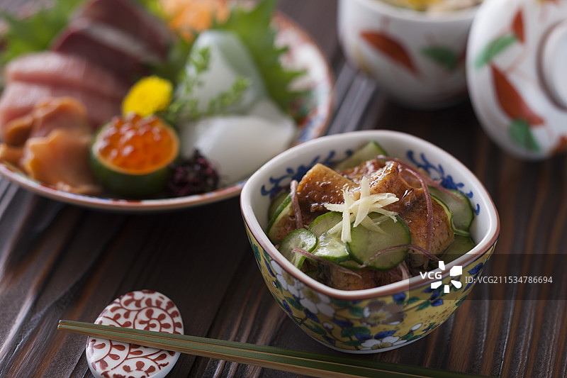 怀石料理的醋味菜肴图片素材