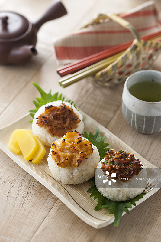 味噌烤饭团图片素材