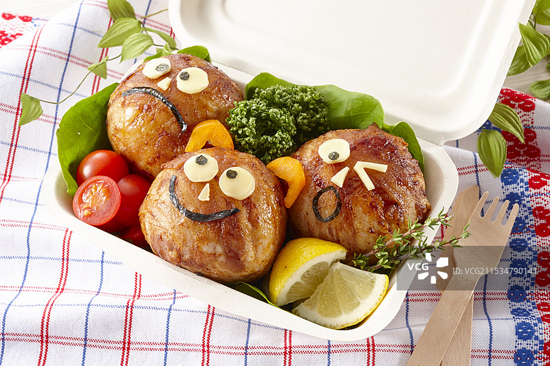 三兄弟肉卷饭团图片素材