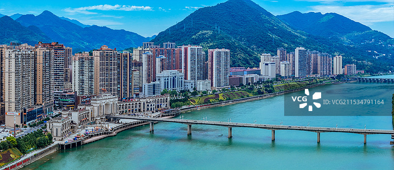 安化县 安化大桥 东坪镇 茶马广场 资水 萸江公园 航拍图片素材