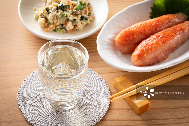 冷酒和小吃图片素材