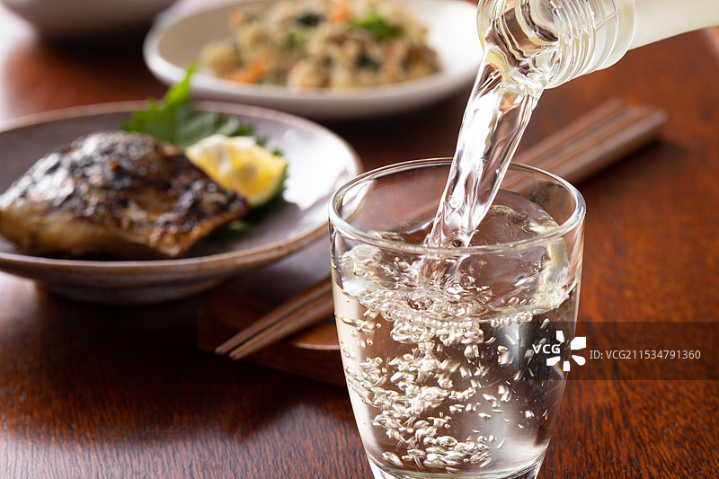 冷酒和小吃图片素材