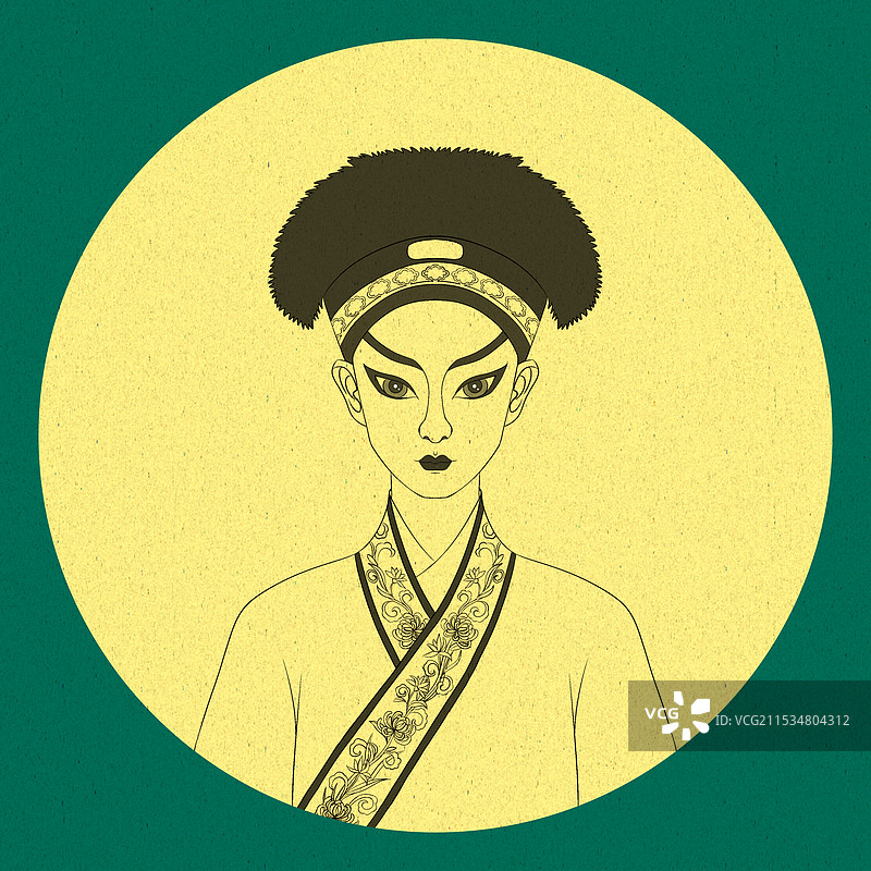 戏曲白蛇传人物许仙小生国风插画图片素材
