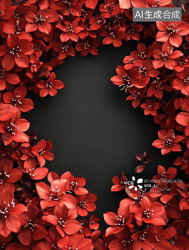 【AI数字艺术】花卉边框设计素材图片素材