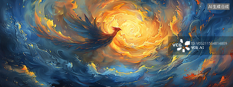 【AI数字艺术】凤凰 玄鸟图片素材