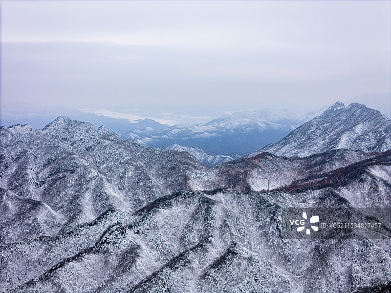 南阳老界岭冬季雪景风光图片素材