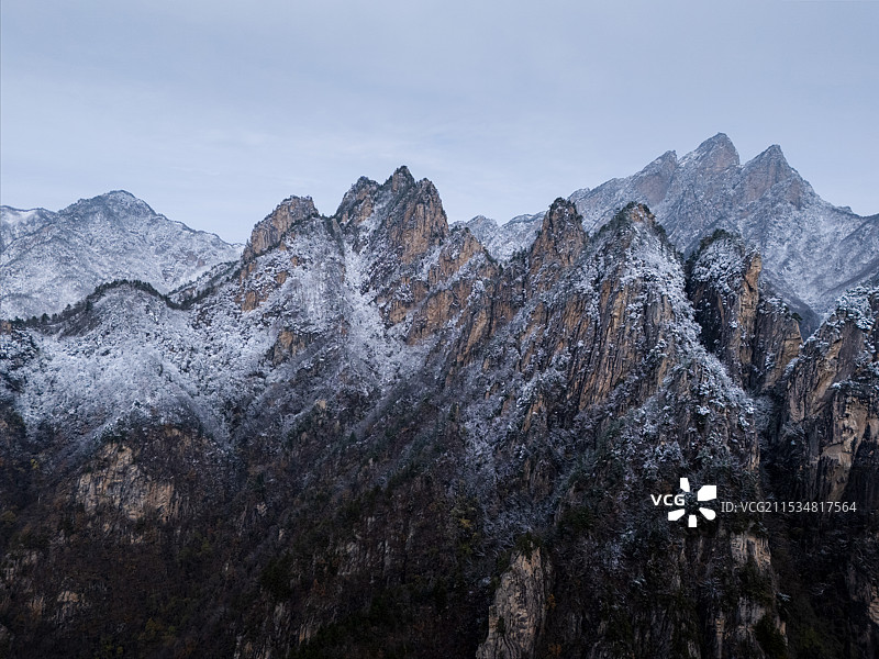 南阳老界岭冬季雪景风光图片素材