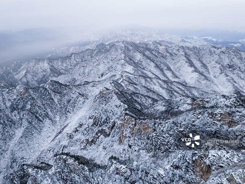 南阳老界岭冬季雪景风光图片素材