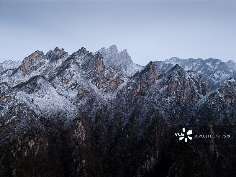 南阳老界岭冬季雪景风光图片素材