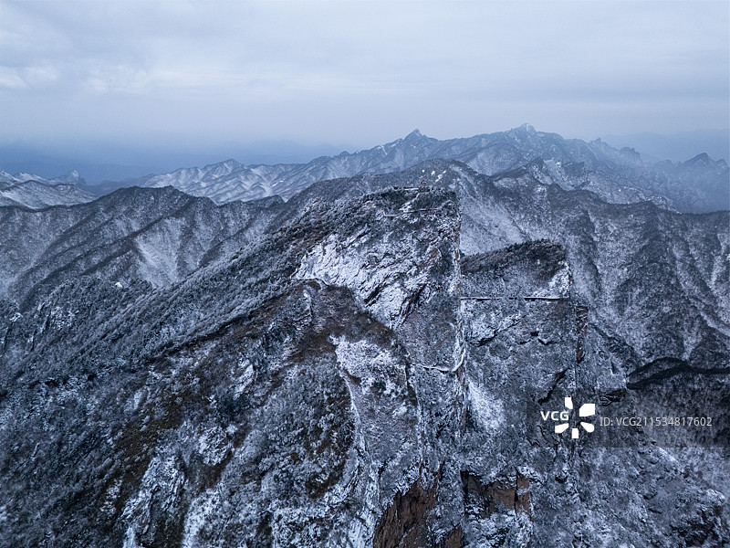 南阳老界岭冬季雪景风光图片素材