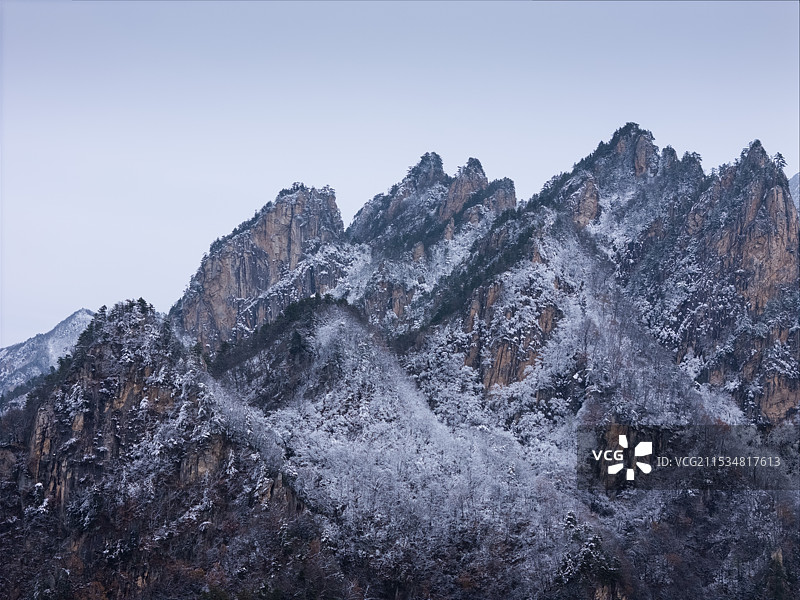 南阳老界岭冬季雪景风光图片素材