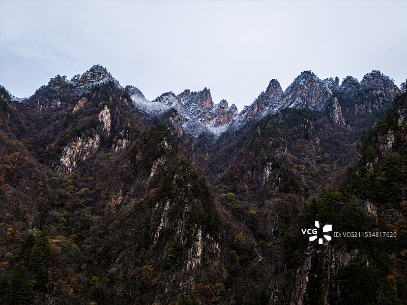 南阳老界岭冬季雪景风光图片素材
