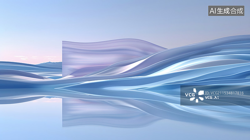 【AI数字艺术】亚克力玻璃材质彩色图片素材