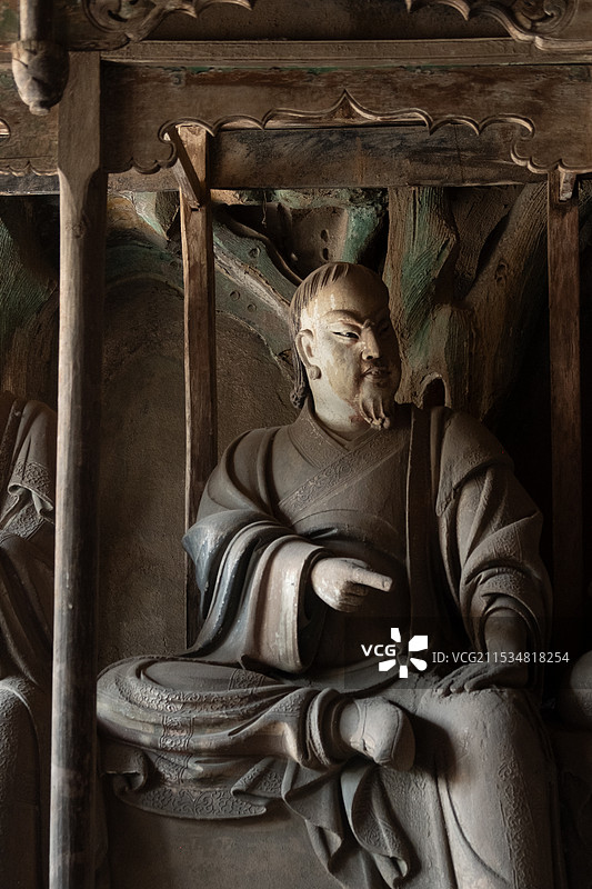 山西晋中平遥双林寺罗汉殿图片素材