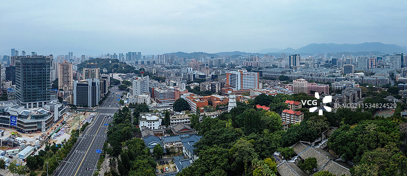 福州 五一广场 定光寺 协和医院 五一商场 于山风景名胜 福建大剧院 古田路 正大广场 元洪大厦 正图片素材