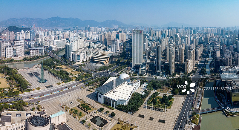 温州 世纪广场 温州大剧院 温州科技馆 温州博物馆 图书馆 秀山公园 华兴大厦 深蓝国际大厦图片素材