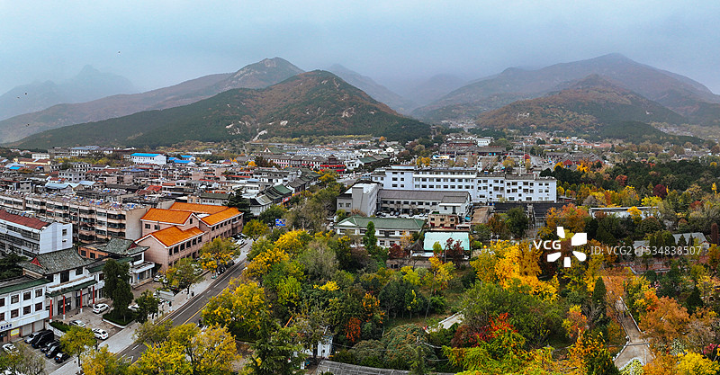 泰安 泰山区 虎山水库 虎山阁      泰山红门 凌汉峰图片素材