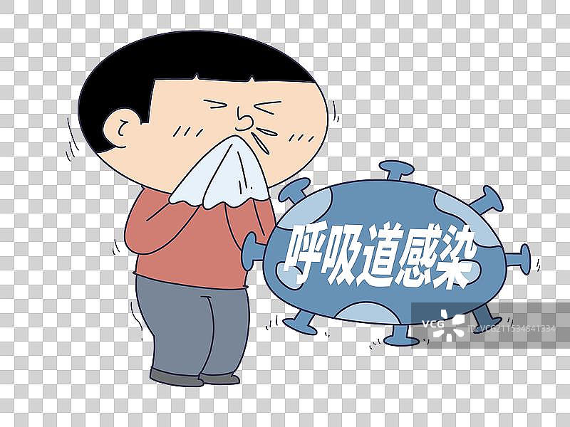 儿童呼吸道感染图片素材