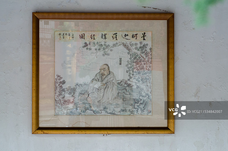 河南洛阳白马寺的昙柯迦罗译经图图片素材