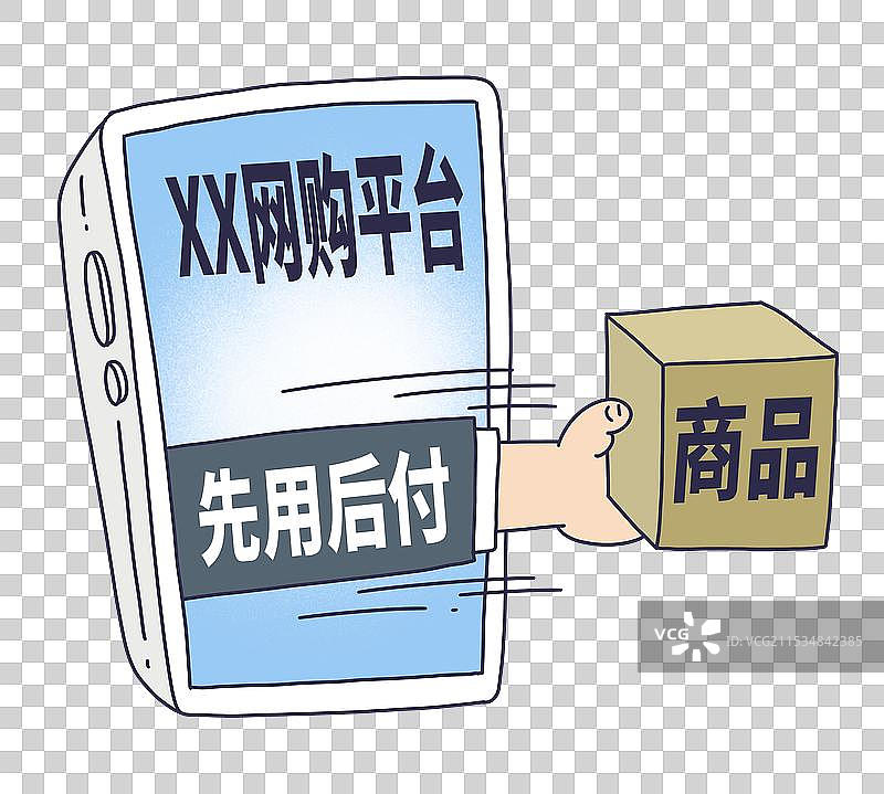 网购平台先用后付政策图片素材
