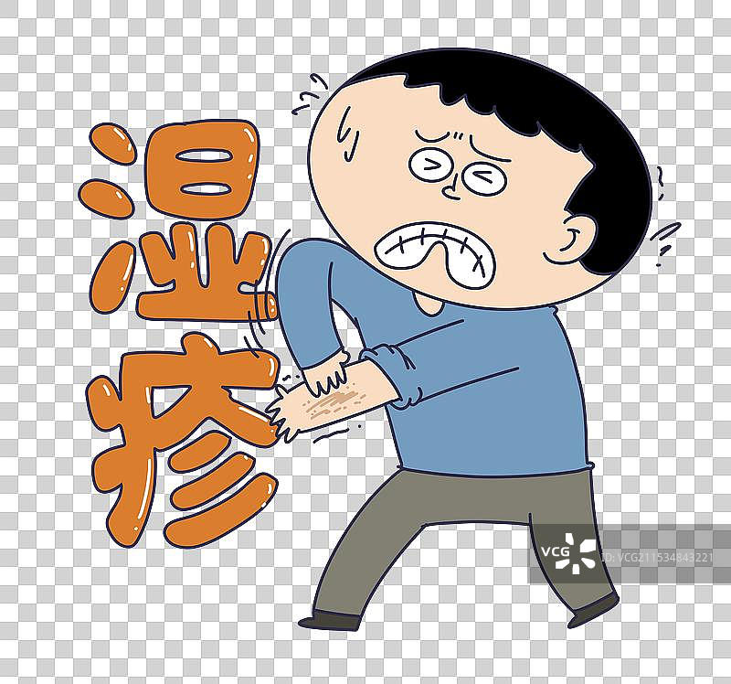 湿疹皮疹的人物病人图片素材