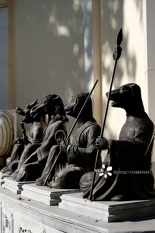 圆明园十二生肖铜像图片素材