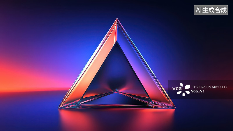 【AI数字艺术】高级感彩色三角形稳定科技背景图图片素材