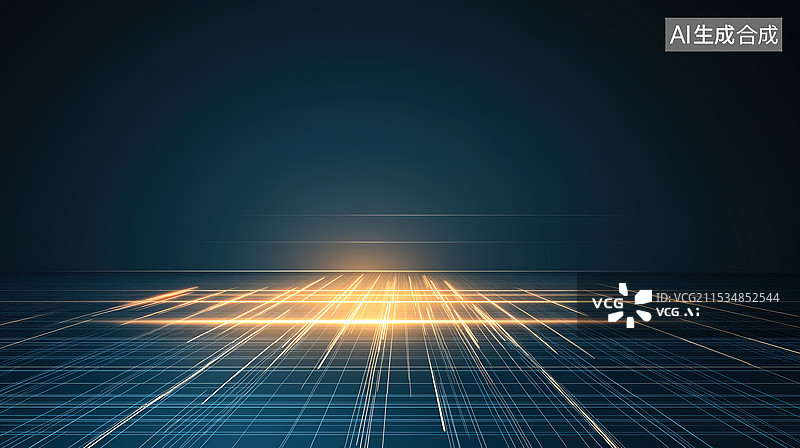 【AI数字艺术】网格状的未来主义景观图片素材