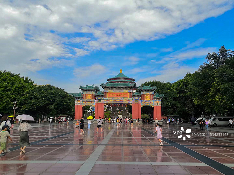 重庆人民大礼堂牌坊图片素材