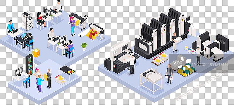 印刷厂的构成图片素材