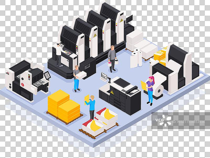 印刷厂概念图片素材