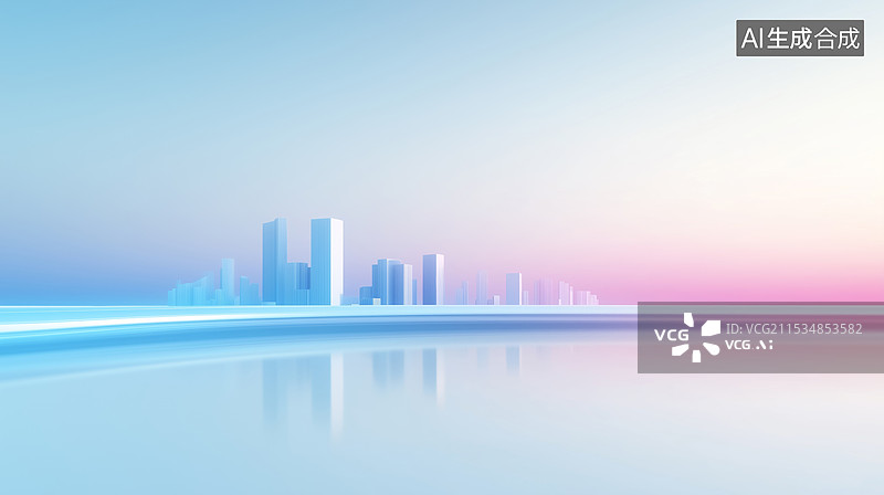 【AI数字艺术】极简都市印象图片素材
