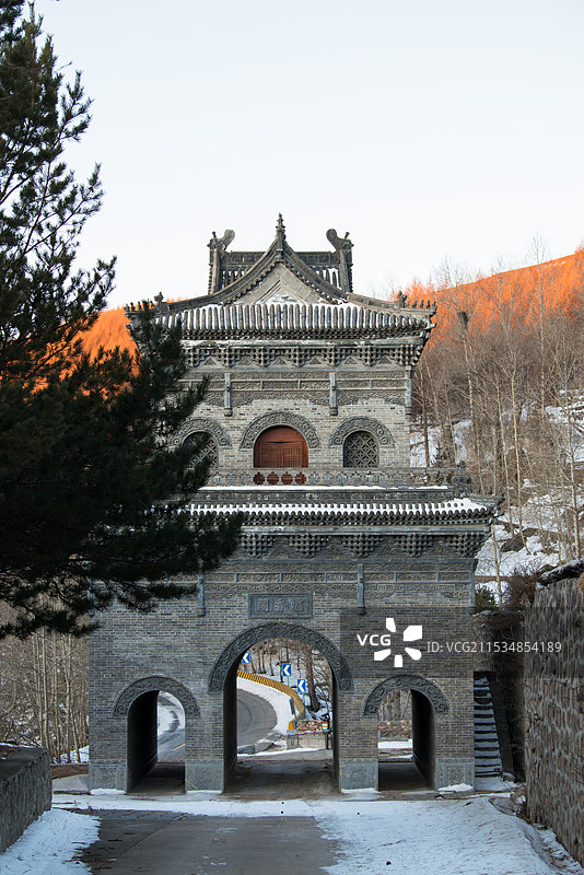 2024年腊月，雪后五台山，金阁寺，大南庄，南台图片素材