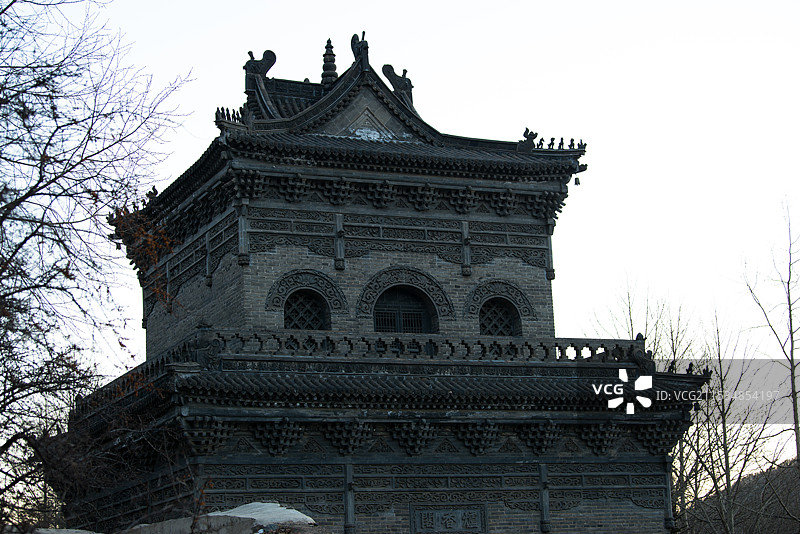 2024年腊月，雪后五台山，金阁寺，大南庄，南台图片素材