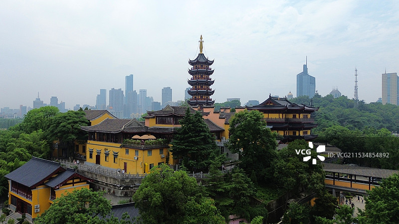 航拍南京鸡鸣寺图片素材
