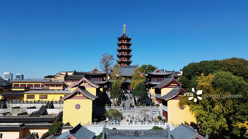 航拍南京鸡鸣寺图片素材