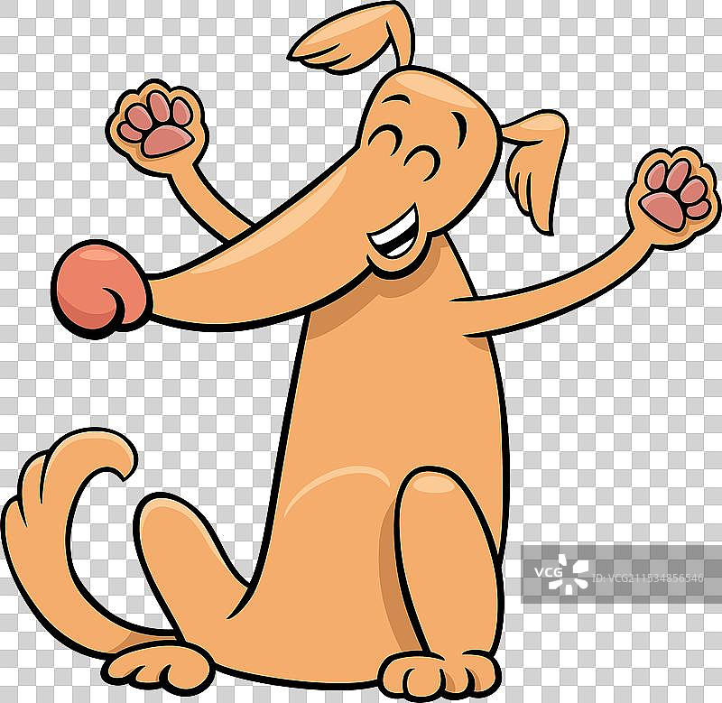 快乐的卡通狗漫画动物角色图片素材