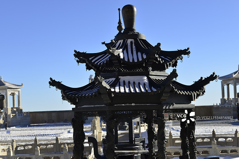 2024年雪后五台山，北台顶风光，五台山雪景图片素材